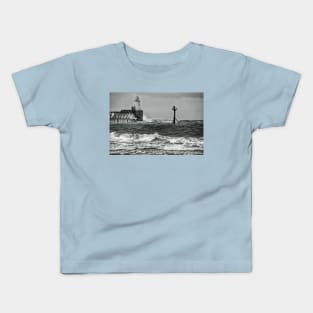 Rough Sea in Northumberland Kids T-Shirt